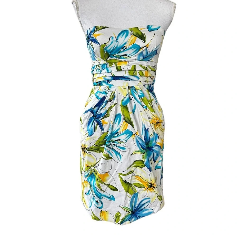 Floral Strapless Mini Dress Juniors Sundress